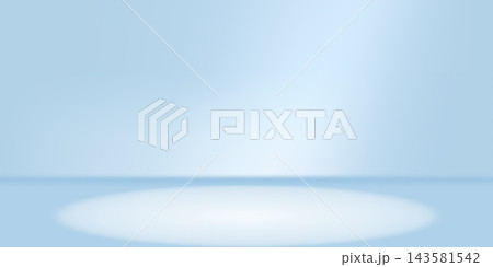 Blue product background, studio floor bg for minimal light limbo. Podium gradient spotlight and 3d empty abstract space room platform. Table sky desktop for cosmetic display stand, cyan base design Blue product background, studio floor bg for minimal light limbo. Podium gradient spotlight and 3d empty abstract space room platform. Table sky desktop for cosmetic display stand, cyan base design 143581542