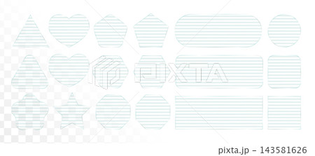 Transparent light plastic, 3d texture glass effect. Ribbed frame rectangle, glossy line panel. Square screen vector plate with abstract fractal pattern. Crystal gradient shape, clear shiny text box 143581626