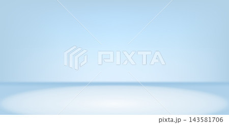 Studio light blue room, minimal 3d background of limbo product. Gradient podium platform for cosmetic base display and floor in white spot. Cyan table sunlight on sky blue abstract bg, empty ground Studio light blue room, minimal 3d background of limbo product. Gradient podium platform for cosmetic base display and floor in white spot. Cyan table sunlight on sky blue abstract bg, empty ground 143581706