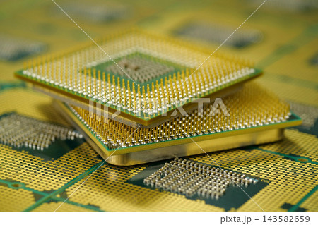 Computer central processing unit with exposed contact points Computer central processing unit with exposed contact points 143582659