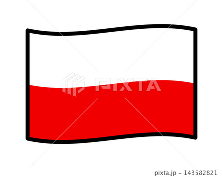 ポーランドの国旗イラスト素材3 143582821