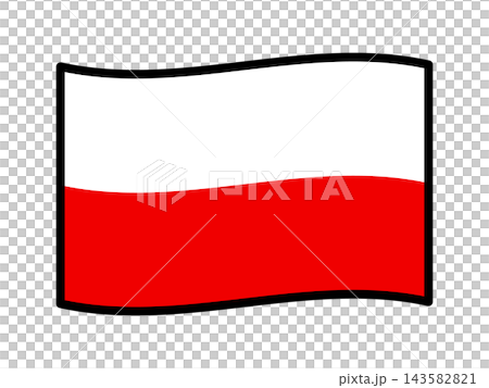 ポーランドの国旗イラスト素材3 143582821