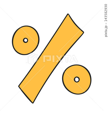 Percent Symbol Discount Cartoon 143582930