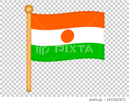 Illustration of the Niger flag waving (2) Illustration of the Niger flag waving (2) 143582972
