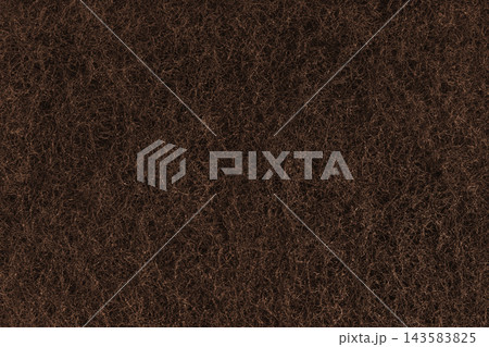 Abstract brown felt texture with dense fibers, fluffy structure of carpeting or artificial grass 143583825