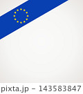 Corner ribbon flag of European Union 143583847