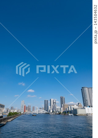 竹芝から築地大橋方面を見た風景 143584632