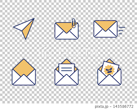 A simple business icon set for sending and receiving emails. 143586772