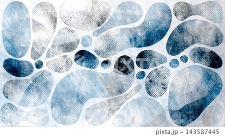 Abstract organic art in a wide landscape composition Abstract organic art in a wide landscape composition 143587445