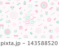 2027年未年のお正月の年賀状背景_羊や縁起物のかわいい平成レトロポップなシンプルデザインフレーム 143588520