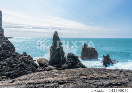 Rugged volcanic coastline at Reykjanesviti in Iceland Rugged volcanic coastline at Reykjanesviti in Iceland 143590082