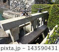 高松城跡（玉藻公園）の水門と海水調整用開閉ハンドル（香川県高松市） 143590431