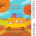 Warm and Cozy Cute Autumn Mood Illustration 143590441