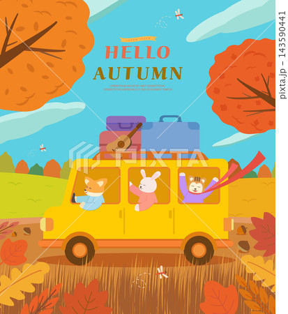 Warm and Cozy Cute Autumn Mood Illustration Warm and Cozy Cute Autumn Mood Illustration 143590441