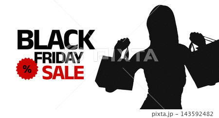 Black Friday sale with shopping bags on display Black Friday sale with shopping bags on display 143592482