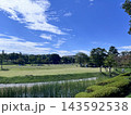 爽やかな青空と公園の風景 143592538