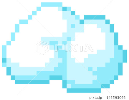 Tiny cute cloud in simple pixel art Tiny cute cloud in simple pixel art 143593063