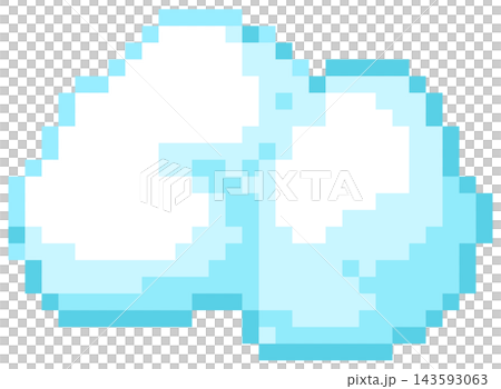 Tiny cute cloud in simple pixel art Tiny cute cloud in simple pixel art 143593063