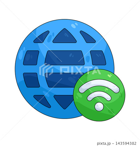 Illustration of internet signal Illustration of internet signal 143594382