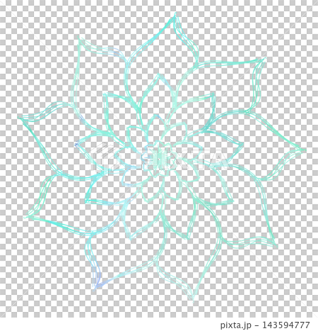 Circle frame border - Flower Circle frame border - Flower 143594777