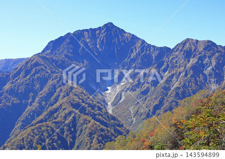 白馬五竜 小遠見山山頂からの山岳展望 白馬五竜 小遠見山山頂からの山岳展望 143594899