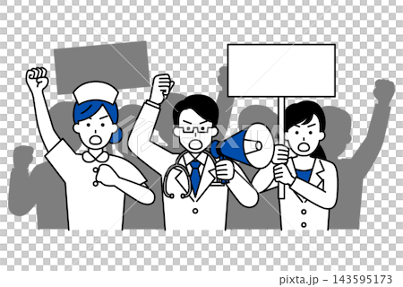 Protest demonstrations (strikes) by healthcare workers Protest demonstrations (strikes) by healthcare workers 143595173