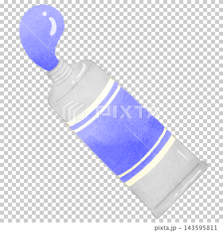 紫色の絵の具の手描き風イラスト 143595811