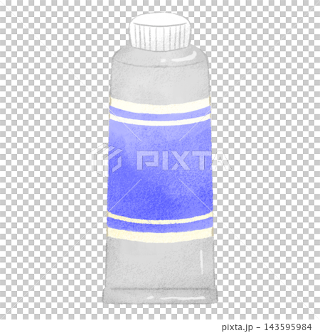 A hand-drawn style illustration of purple paint (with lid) 143595984