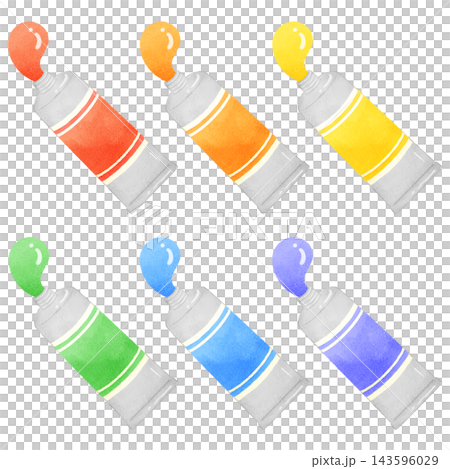 A set of hand-painted style illustration materials. 143596029