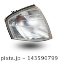 The details of the front turn signal of the car. Turn lamp of the car. Light turn signal before turn vehicle. The concept of traffic safety of cars 143596799