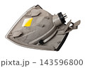 The details of the front turn signal of the car. Turn lamp of the car. Light turn signal before turn vehicle. The concept of traffic safety of cars 143596800