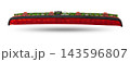 Close-up on an isolated led rear stop light taillamp of a car on white background. Spare parts for repair vehicles 143596807