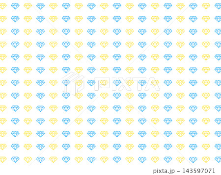 青黄のダイヤモンドの背景素材 143597071