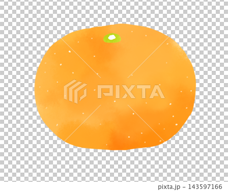 One orange - Simple hand-drawn watercolor-style illustration. One orange - Simple hand-drawn watercolor-style illustration. 143597166