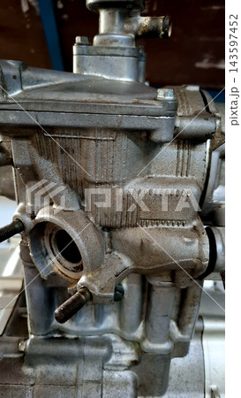 Close Up View of Motorcycle Cylinder Head Close Up View of Motorcycle Cylinder Head 143597452