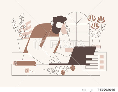 Get orders for flowers isolated cartoon vector illustrations. 143598046