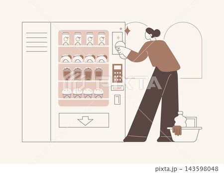 Vending machine maintenance isolated cartoon vector illustrations. 143598048