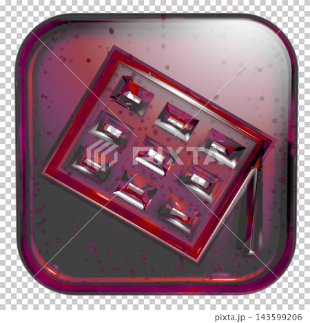 3D果凍狀太陽能板和太陽能圖示 - 粉紅色 3D果凍狀太陽能板和太陽能圖示 - 粉紅色 143599206