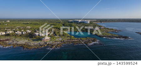 Drone view of tropical Caribbean coastline in Tulum in Quintana Roo Riviera Maya Drone view of tropical Caribbean coastline in Tulum in Quintana Roo Riviera Maya 143599524