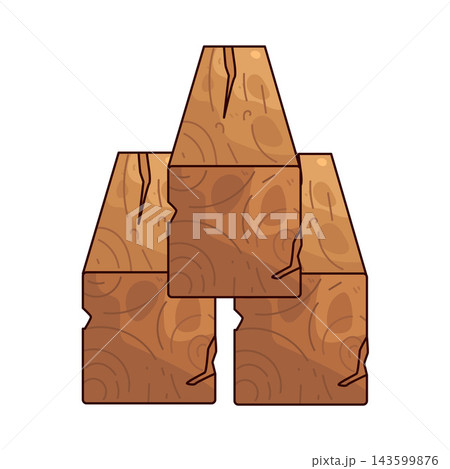Illustration of Wood Beam 143599876