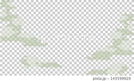 日式圖案背景框,飾以青貝早紋樣(鶯色 - 一種綠褐色) 日式圖案背景框,飾以青貝早紋樣(鶯色 - 一種綠褐色) 143599929