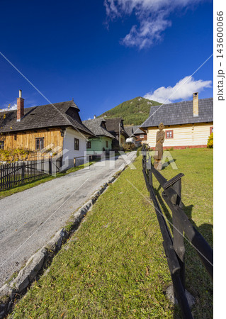 Vlkolinec village houses displaying traditional Slovak architecture 143600066