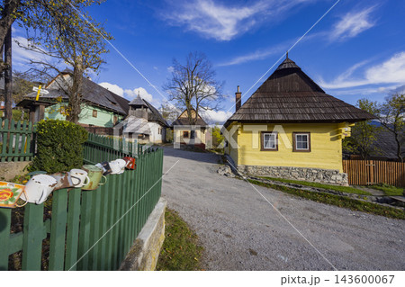 Vlkolinec village showcasing traditional wooden architecture in Slovakia 143600067