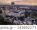 Aerial of Durham Cathedral in Winter 143602273