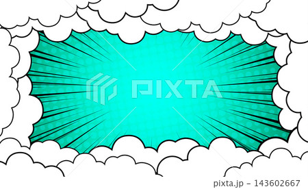 Flat comic style background copy space. 143602667