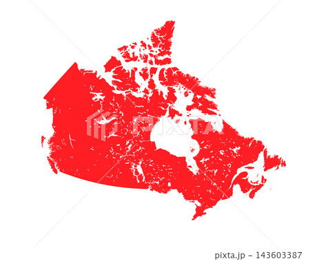 Map of Canada, sign silhouette. World Map Globe. Vector Illustration isolated on white background. North America continent 143603387