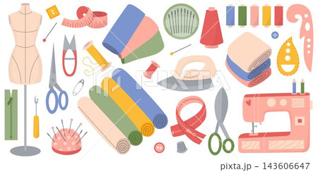 Sewing Tools And Equipment Set Sewing Tools And Equipment Set 143606647