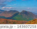 神奈川県箱根町から望む芦ノ湖と紅葉の絶景 143607258