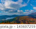 神奈川県箱根町から望む芦ノ湖と紅葉の絶景 143607259