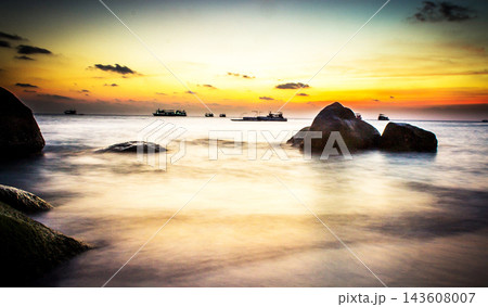 sunset over the sea sunset over the sea 143608007